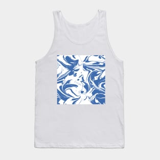 Blue Marble Pattern Tank Top